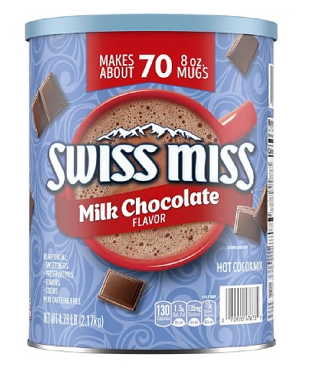 (image for) Swiss Miss Milk Chocolate Hot Cocoa Mix Canister, 76.5 oz.